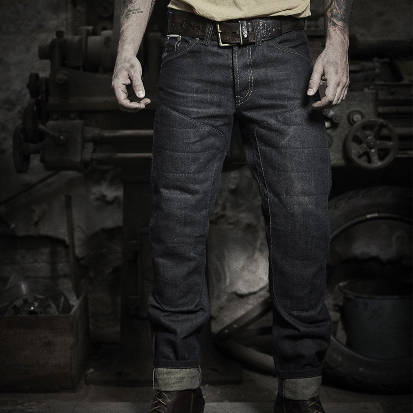 Motorradhose Greasy Selvedge